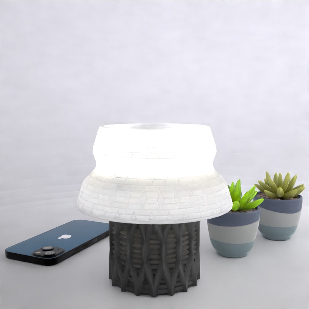Geometric LED Lamp: Modern Night Light